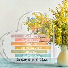 1 pieza Letrero de acrílico con afirmaciones positivas, 3.9*3.9 pulgadas, regalo de concientización sobre la salud mental, decoración de oficina de consejero, decoración inspiradora de psicología