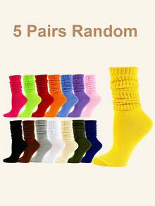 10双女士加厚保暖过膝袜，四季皆宜，Y2K风格，舒适保暖