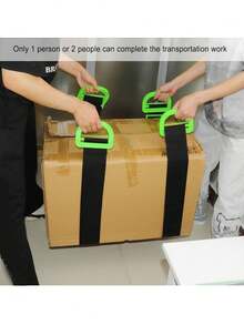 2pcs Portable Cargo Binding Straps, Multi-Function Moving Rope Carrying Straps, Single Person Lifting & Moving Heavy Goods Straps - One Piece - View 11
