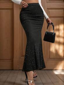 欧美时尚优雅夏季新款亮片裙跨境独立站名媛精致时尚风性感修身全搭配A字包臀鱼尾裙