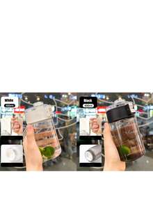 2 件/800ML 水瓶，防漏水瓶，宽口，配有易清洁刷，适用于健身房、家庭、学校、办公室（1 瓶）男女学生通用水杯，便携杯，便携式运动水杯 - 彩色 - 查看 19