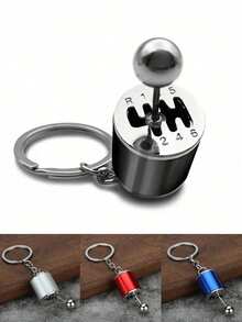1pc Men'S Auto Part Model Gearbox Keychain, Mini Gear Shift Stick Keyring, Cool Car Gear Shifter Keychain, Car Key Accessories,Gift Idea For Boyfriend, Attractive Car Enthusiast Keyring Pendant For Daily Use,Gear Shift Stick Keyring, With Car Caliper Model, For Car - Multicolor - View 1