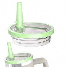 40 盎司可重复使用的玻璃杯盖，适用于可重复使用的玻璃杯盖，防溢防溅玻璃杯盖，适用于杯子和旅行者，返校用品 - 彩色 - 查看 19