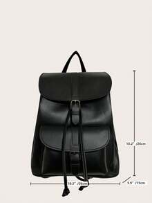 LECEY Women's Large Capacity Fashion Functional Backpack For Daily Use - Black - View 3