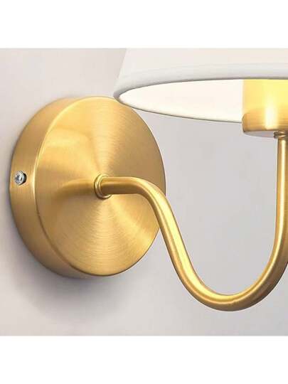 Pieces Set Of Gold/Black Wand Lamps, Moderne Lamp Retro Device, Fabric Lampshade, Bedside Lamp, Bedroom, Living Room, Corridor Entrance (Excluding Verlichting Source) view 6