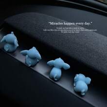 4pcs Cute Elephant Car Decorations, Adorable Car Decor Gifts, Cartoon Car Interior Accessories, Suitable For Car Dashboard And Office Desk Decor