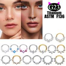 1pc Shiny Luxury! Multiple Zirconia Cool Link Design Unisex Nose Ring Earring, Fashionable Casual Eye-Catching Piercing Jewelry! - Multicolor - View 10