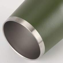 Football Team Thermal Cup Stainless Steel Double Wall With Egg Shape Lid 350ml - Flamengo Branco - Xem 2