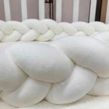 1pc Baby Bed Surround Hand Woven Strip Knotting Four Strand Fried Dough Twists Braid Anti-Collision Soft Bag Baby Bed Surround