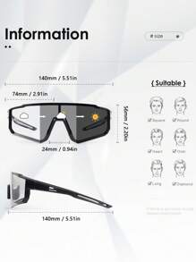 1Pair Fashion Photochromic Sport Polarized Glasses For Women Cycling Pink Glasses Color Changing Shades For Outdoor Running, Hiking, Shopping, Selfie, Party, Travel, Beach, Vacation Easy Comfort Casual Outfits Outdoor Cycling Glasses For Summer Beach Vacation, Outdoor, Travel Autumn Accessories Goggles