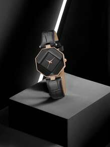 2 PEÇAS Conjunto de Relógio Feminino, Moda Simples Versátil Ponteiro Clássico Relógio de Quartzo, Conjunto com Pulseira, Presente Perfeito para Ela (Sem Caixa)