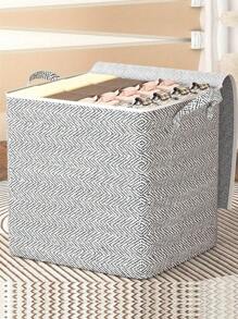 1pc Large Capacity Modern Rectangle Fabric Storage Bags, Multipurpose, Non-Waterproof Closet Organizers For Bedroom, Home, And Moving - Easy To Use, Space-Saving, And Foldable