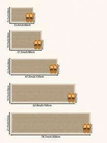 1 Piece Of Beige Sisal Velvet Printed Door Mat Kitchen Floor Mat, Anti Slip And Stain Resistant, Suitable For Home Room Decor, Living Room, Bathroom, Bedroom Rug, Area Rug And Outdoor Carpet, Made Of Polyester Fiber Material, Easy To Clean And Machine Washable, Suitable For All Seasons And Holidays. - Màu nâu  Mocha - Xem 3