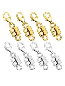 磁性可转换扣 - 易于使用的龙虾扣磁铁，适用于珠宝制作、项链和手链链条延长、可调节扣合、强力抓握、DIY 珠宝维修和更换 - 彩色 - 查看 14