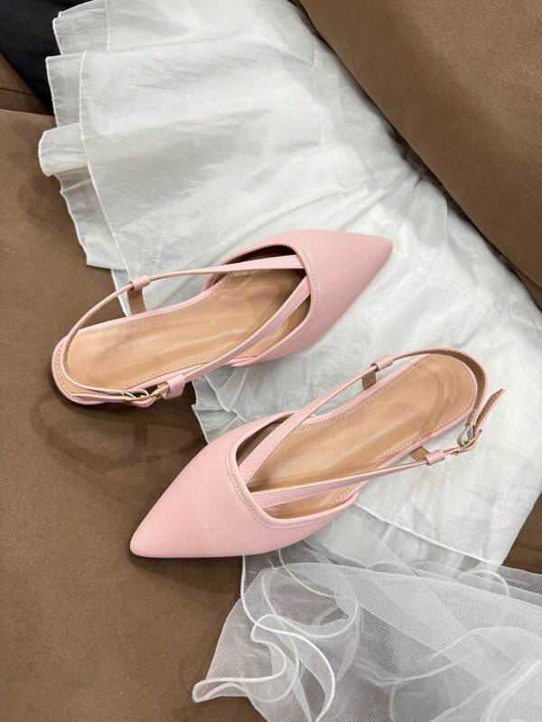 Pink Flat Sandals For Teenagers, Breathable & Comfortable V-Strap Design, Suitable For All Seasons, Casual & Elegant For Daily Wear