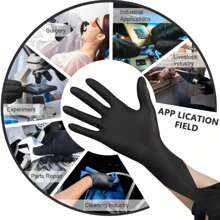 20/50/100-Piece Black Disposable Nitrile Gloves For Painting.Crafts,Cleaning & FoodHandling, Beauty & Nail Care -HomeCleaning Essentials(No Box)