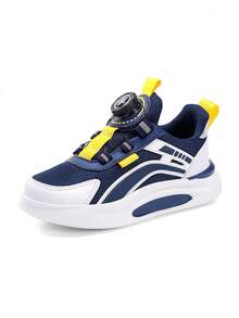 Breathable Blue & Yellow Children Sports Shoes - Lightweight Support For Playground And School Adventure - Blue and White - View 3