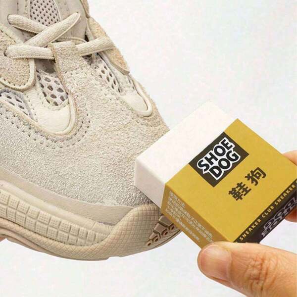 1/2 Pcs Suede And Rubber Eraser For Cleaning Shoes, Remove Stains On Leather Or Mesh Athletic Shoes