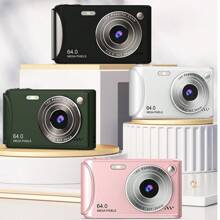 4K Digital Camera 64MP With Auto Focus, Video Recording, 32G SD Card, 18X Digital Zoom, Flash, Shake Reduction, Portable Travel Camera