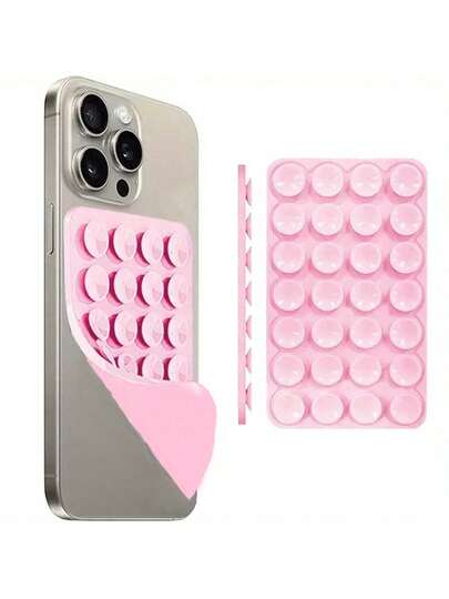 吸盘手机支架，硅胶吸盘手机壳粘性手机握把免提手机握把硅胶手机支架兼容 和 Android 兼容 、Android 手机，生日礼物，家人、朋友手机支架，手机配件