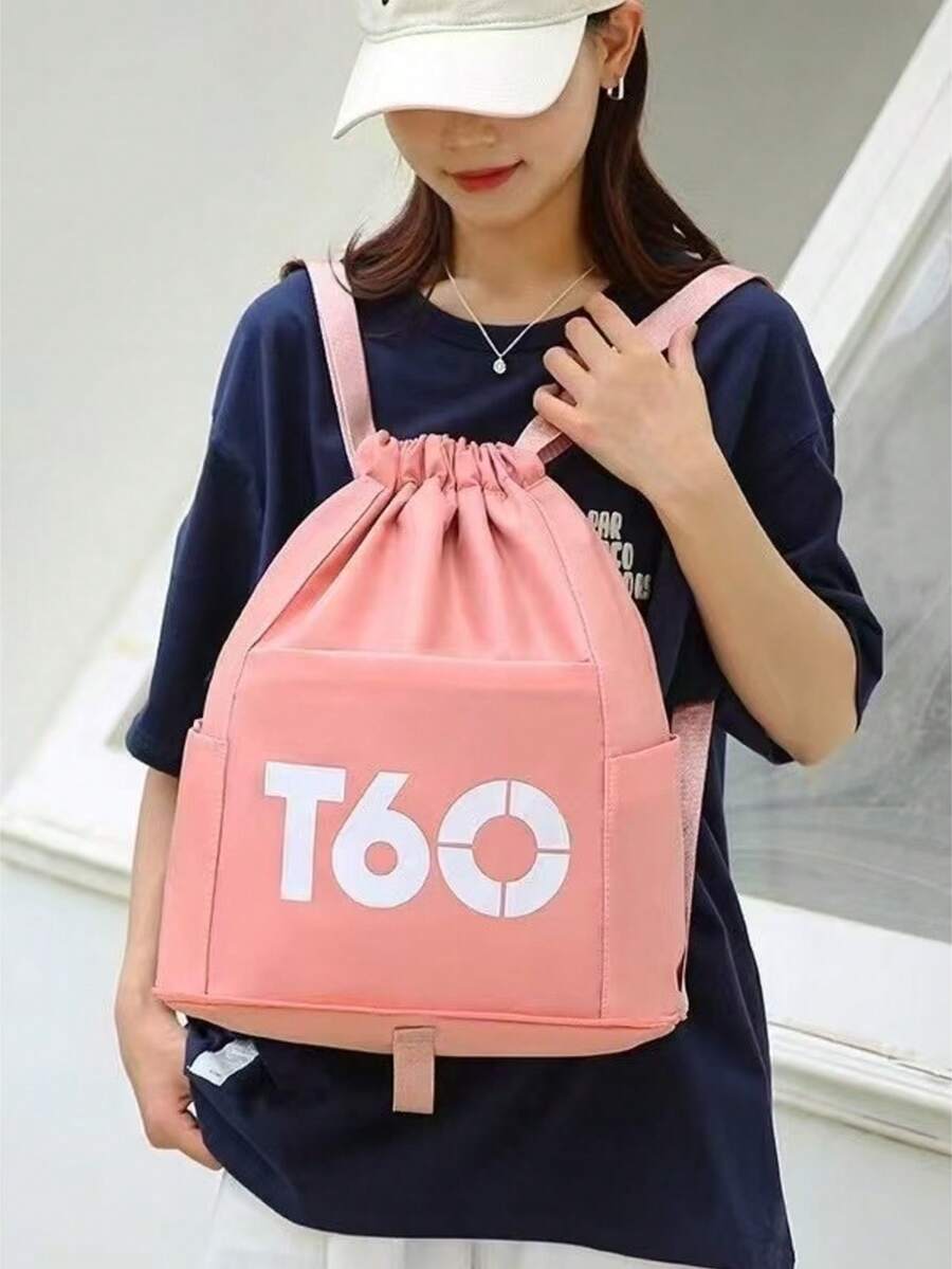 Backpack Bag Gym Bag Waterproof Resistant - 粉色 - 查看 1