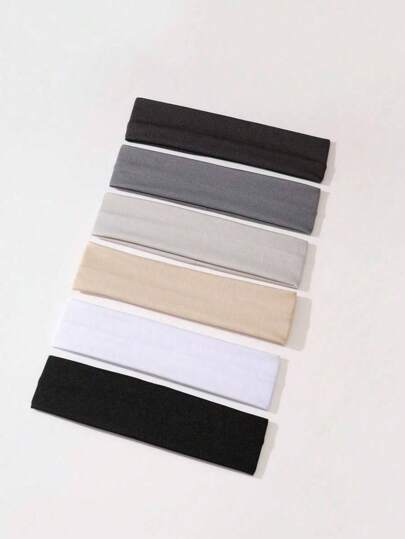 1/4/5/6 pezzi Fasce per capelli larghe antiscivolo da donna, stile boho, fasce elastiche morbide e spesse, accessori per capelli alla moda per allenamento e yoga, fasce per capelli autunnali e invernali per vacanze, eleganti foulard da donna, bandane morbide