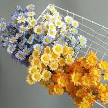 1PC/6pcs Realistic Daisy Artificial Flowers - Lifelike Chamomile Bouquet For Wedding/Home Decor, Mother's Day Gift & Party Arrangements