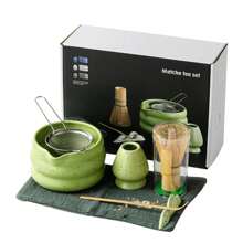 Coffret à thé matcha, comprenant un contenant de poudre de matcha, un bol à matcha avec bec verseur, boîte cadeau pour la rentrée des classes