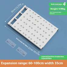 1pc Wardrobe Shelf Divider Rack, Closet Storage Organizer, Adjustable Separator Layer Rack