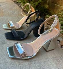 Women's Sandal With 9.0cm Block Heel, Comfortable - Vàng - Xem 3