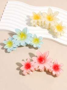 1/3/6件，新款糖果色三小洋甘菊发夹女士甜美大渐变发夹螃蟹发夹发饰，为女性朋友选择完美的礼物，春夏季发夹发夹发夹发夹发夹接发夹，海滩配饰秋冬花朵适合度假装女士 - 彩色 - 查看 18