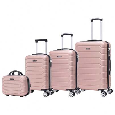 Conjunto de Maletas de Viaje Elegantes: Carcasa Ligera de ABS, Cerradura Numérica, 4 Ruedas Giratorias 360, Asa Telescpica de Aluminio Juego de Maletas Set Trolley Maleta Cabina ( 8002-002 )