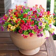 Artificial Flower (12/24pcs/Set), UV Resistant Colorful Fake Flower, Decorative Bouquet For Home Decor Garden Party Wedding Decor - Nhiều màu - Xem 8
