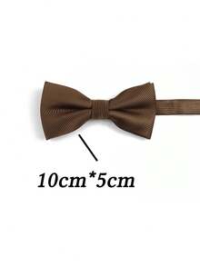 ZLQ&GOU 1 pieza Corbata de moño simple de café para hombres, corbata de mariposa de espiga para caballero, adecuada para boda, fiesta, negocios y uso diario - Disponible en dos tamaños