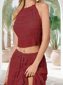 Women Tank Tops & Camis - Brick Red - View 7