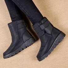 Women's Fluffy Lined Winter Boots - Waterproof & Anti-Slip For Cold Weather - Black - View 6