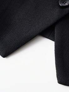 Women Plain Sleeveless Vest, V-Neck Jacket, Spring/Autumn, Fashionable Commuting, Female Garment - Black - View 7