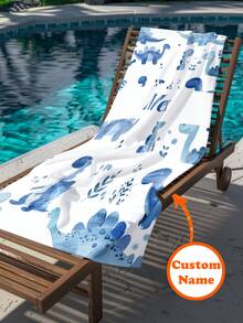 Personalized Kids Beach Towel,Summer Birthday Gift For Kids,Summer Vibes,Girls Beach Trip,Custom Beach Towel,Swimming Pool,Beach Decor - Multicolor - View 7