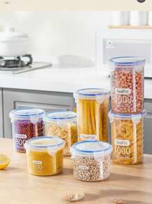 1 pezzo Contenitore per la conservazione dei cereali in plastica, barattolo di stoccaggio impermeabile, grande contenitore multifunzionale per la conservazione dei cereali, barattolo di stoccaggio per frigorifero da cucina, scatola per sigillare gli alimenti, barattolo per la conservazione dei cereali, scatola per alimenti spessa e trasparente, contenitore da cucina