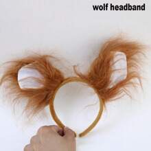 1pc King Of The Forest Big Lion Headband, Animal Lion Ears Headband, Costume Prop Lion Headband, Lion Ears Headband, Animal Cow Ears Headband, Animal Sheep Ears Headband - Suitable For Halloween, Christmas Costumes
