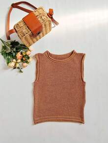 Nadia Modal Women's Top Plain Fashion - Khaki - View 2