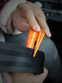 1 Stück 2-in-1 Mini Autofensterbrecher und Gurtschneider (zufällige Farbe)