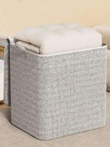 1pc Large Capacity Modern Rectangle Fabric Storage Bags, Multipurpose, Non-Waterproof Closet Organizers For Bedroom, Home, And Moving - Easy To Use, Space-Saving, And Foldable