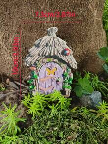 1 pezzo, Mini porta da fiaba, asse di legno piatta, decorazione in legno per alberi, per cortili e giardini, oggetti decorativi in legno creativi e carini, per scenari, festival, stanze, casa, uffici, feste a tema, decorazioni per giardino, porta in legno da fiaba; decorazione per giardino porta da fiaba; decorazione in legno per alberi nel cortile, decorazione in miniatura di folletti, decorazione micro-paesaggistica da fiaba, decorazioni per giardino