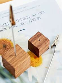 10 piezas Soportes de menú/Porta tarjetas de lugar de madera, adecuados para etiquetas de precios, fotos, letreros de escritorio y números de mesa