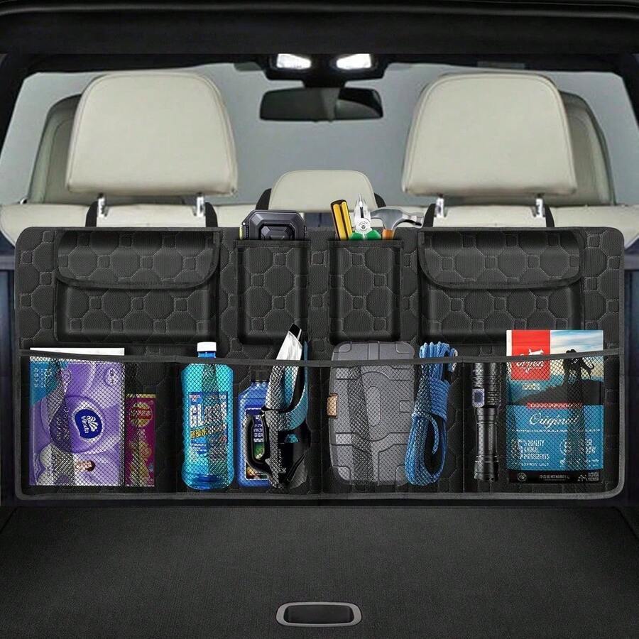 Car Trunk Organizer, Super Capacity Car Organizer ForHanging Car Storage Organizer With 8 Pocekts