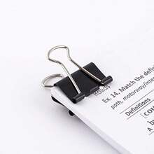 12 carpetas de archivos | 25 mm | Caja multiusos de clips para papel | Clips de carpeta | Clips de metal para dibujar papeles | Para notas | Papel de escritura | Suministros de oficina, vuelta al colegio, útiles escolares - Multicolor - Ver 7