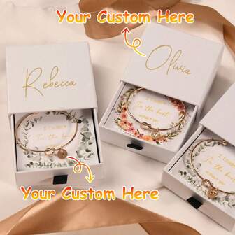 Personalized Initial Bridesmaid Gift, Bridesmaid Gift For Bridesmaid Proposal Box, Tie The Knot Bracelet, Personalized Initial Engraving I Can'T Tie The Knot Without You, Bridesmaid Proposal Box, Tie The Knot Bracelet Jewelry, Custom Engraved Bridesmaid Bracelet,Durable,Engraved,Stainless,Colorful,Cute,Adorable,Funny,Kawaii,Y2K,Stylish,Unisex,Casual,Custom,Personalized,Unique,Customized,Ideal Gifts For Him,Ideal Gifts For Her,Her,Boyfriend,Girlfriend,Family,Friends