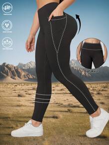 Women's High Waist Pocket Athletic Leggings, Lift Butt Yoga Pants, Versatile For Commuting, New Spring/Summer Collection