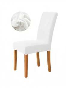 1PC Jacquard Dining Chair Cover Elastic Chair Covers Solid Color Seat Slipcovers Universal Size For Dining Room Kitchen Home Decor - Multicolor - View 18